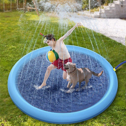 Non-Slip Splash Pad For Kids And Pet Dog Pool Summer Outdoor Water Non-Slip Splash Pad For Kids And Pet Dog Pool Summer Outdoor Water 