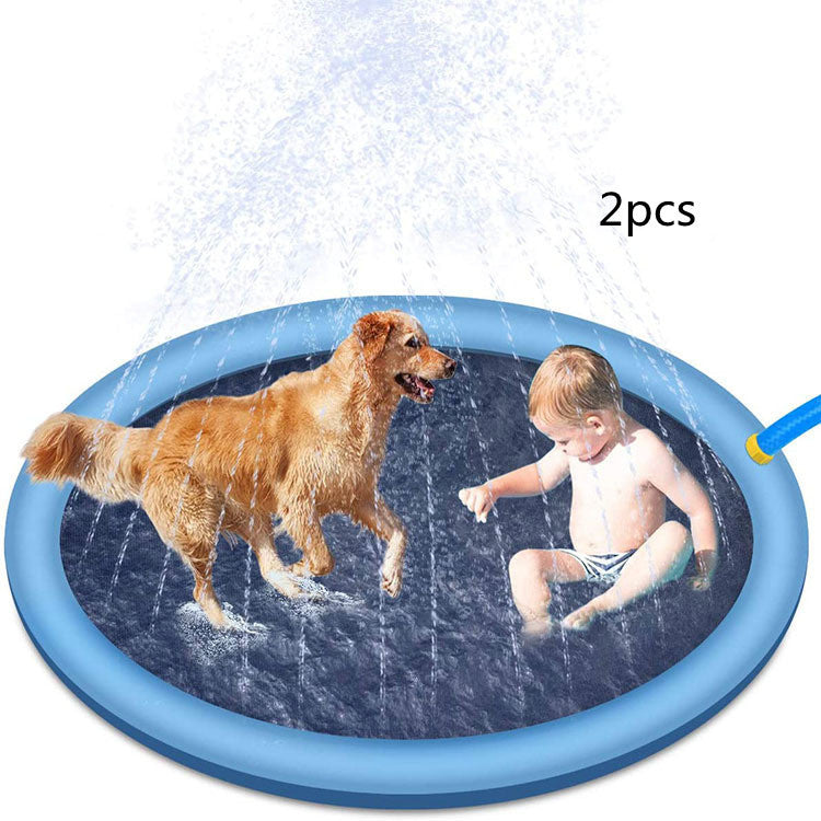 Non-Slip Splash Pad For Kids And Pet Dog Pool Summer Outdoor Water 