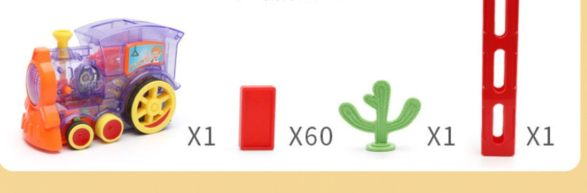 Domino Train Baby Toys Car Puzzle Automatic Release