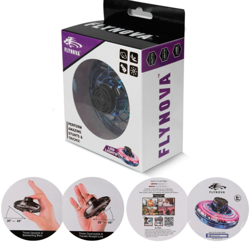 Mini Fingertip Gyro Toy Drone LED UFO Kids