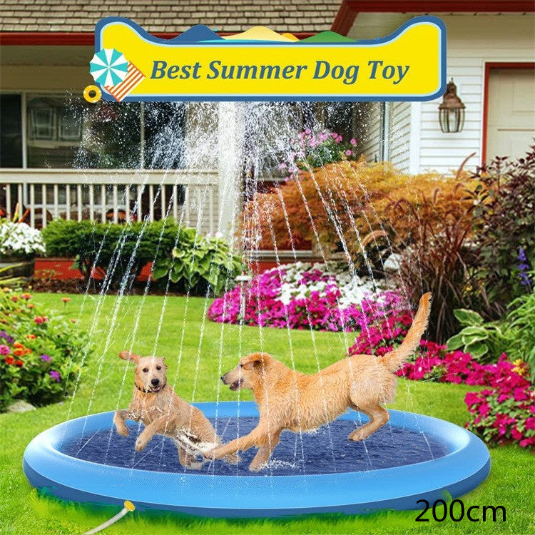 Non-Slip Splash Pad For Kids And Pet Dog Pool Summer Outdoor Water 