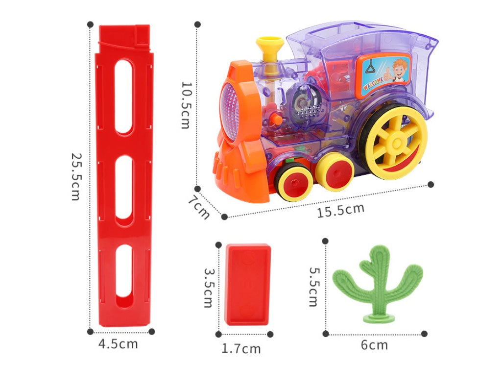 Domino Train Baby Toys Car Puzzle Automatic Release