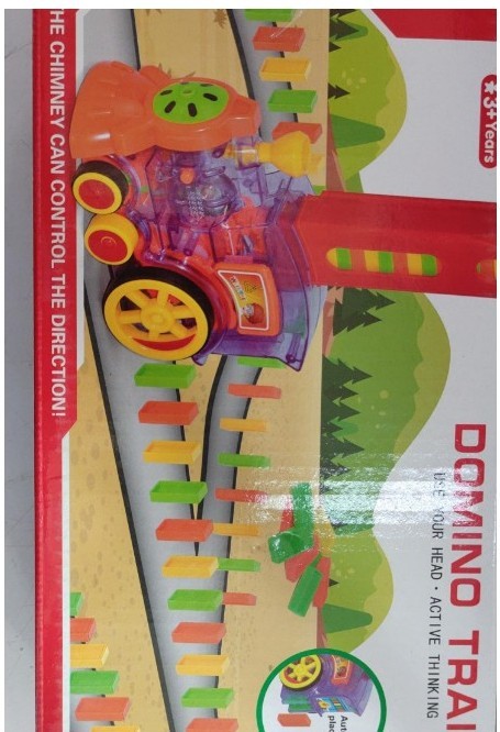 Domino Train Baby Toys Car Puzzle Automatic Release