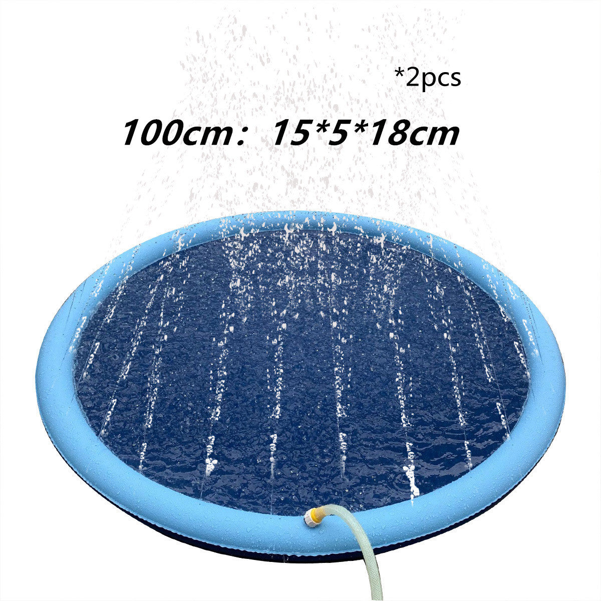 Non-Slip Splash Pad For Kids And Pet Dog Pool Summer Outdoor Water 