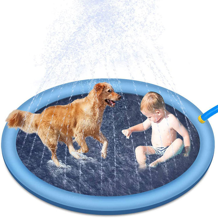Non-Slip Splash Pad For Kids And Pet Dog Pool Summer Outdoor Water 