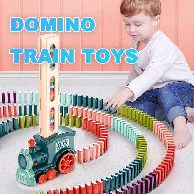 Domino Train Baby Toys Car Puzzle Automatic Release