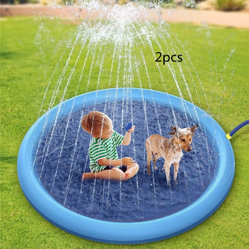 Non-Slip Splash Pad For Kids And Pet Dog Pool Summer Outdoor Water 