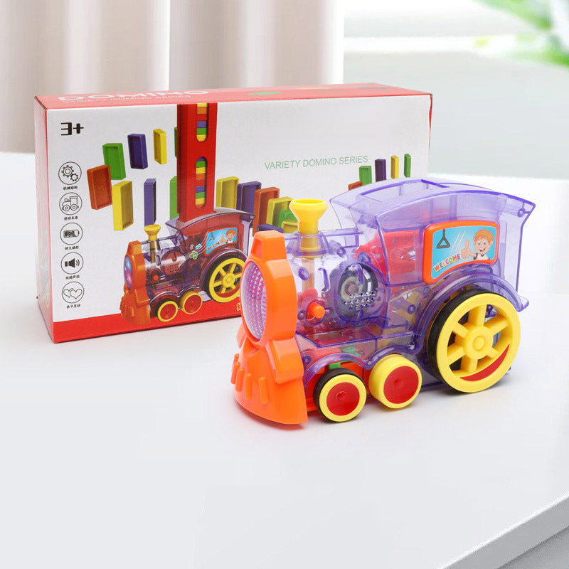 Domino Train Baby Toys Car Puzzle Automatic Release