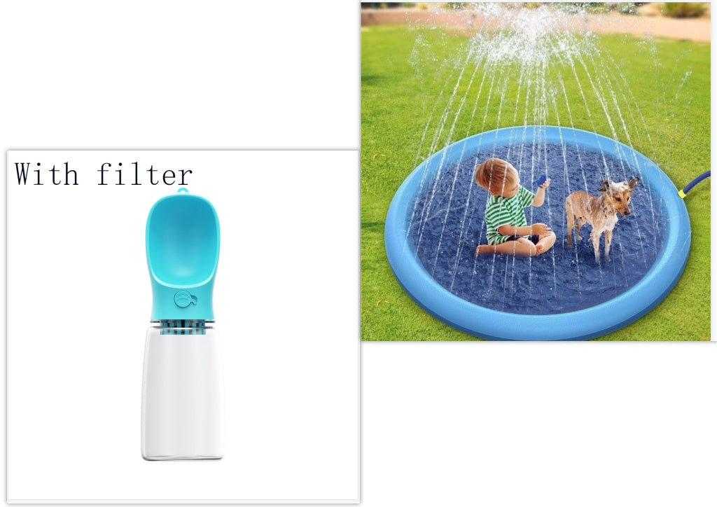 Non-Slip Splash Pad For Kids And Pet Dog Pool Summer Outdoor Water 
